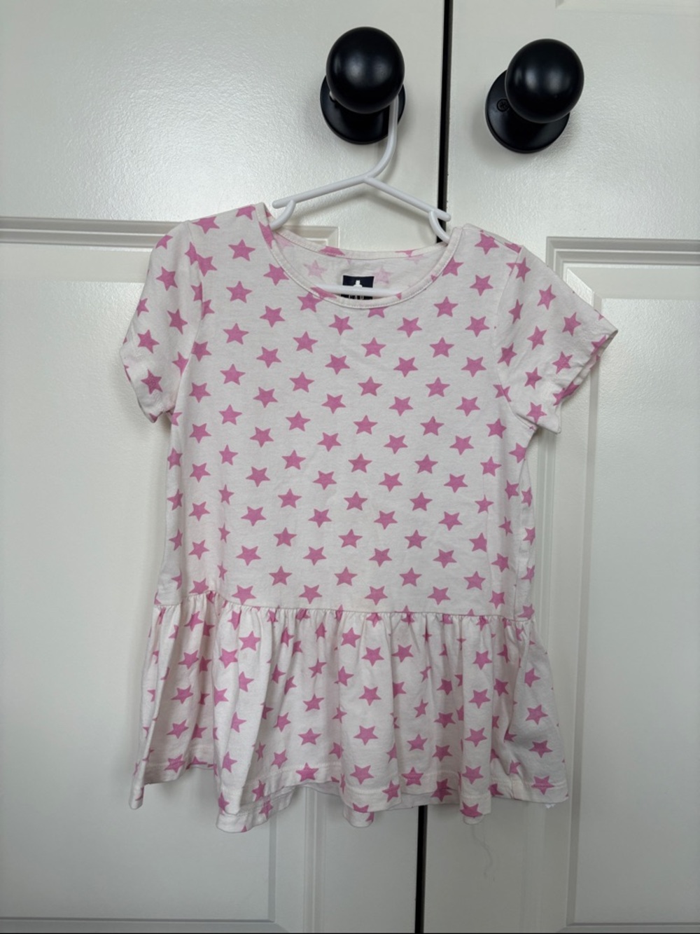 GAP White Tee with Pink Star Print